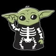 thumbnail image 2 of Men's Star Wars: The Mandalorian Halloween Grogu Skeleton Costume Graphic Tee Black Medium, 2 of 5