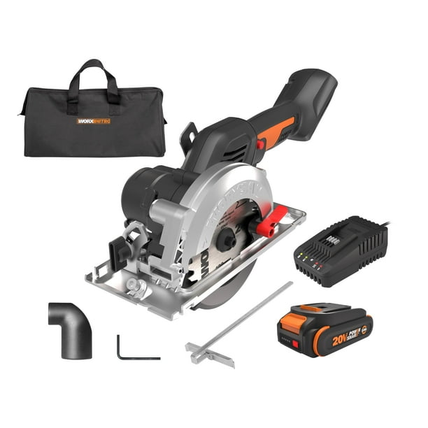 Sierra circular Worx Nitro 20V sin escobillas 4-1/2 inalámbrica WX531L