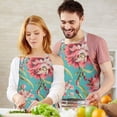 thumbnail image 3 of Pioneer Flower Floral Print Pattern Apron-Garden Aprons for Women with Pockets-Cotton Linen Waterproof Kitchen Cooking Gardening Aprons Adjustable for Kitchen,Cooking,BBQ and Salon 33x27 Inch, 3 of 7