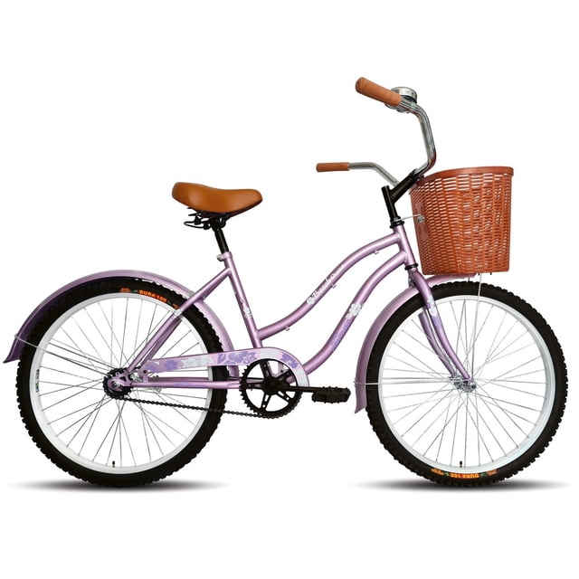 Bicicleta Black Panther Beach Cruiser R24 Equipada Lila
