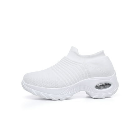 

Audeban Women s Sport Air Cushion Sneakers Slip On Walking Jogging Running Sock Shoes