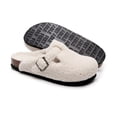 thumbnail image 2 of Lamb Wool Clogs Slippers for Women Men With Adjustable Buckle Slip-on Cork Footbed Mules  Antislip Sole Slippers Unisex, 2 of 6