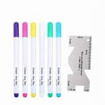 thumbnail image 4 of Fabric Marker with Metal Sewing Ruler Water Erasable Fabric Marking Pen, 4 of 19