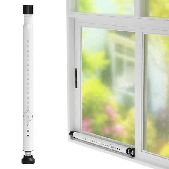 Window Security Bar, 16 to 51Inch Adjustable Sliding Door Lock Bar- Dual Use-Patio Sliding Door Security Bar or Window Security Lo
