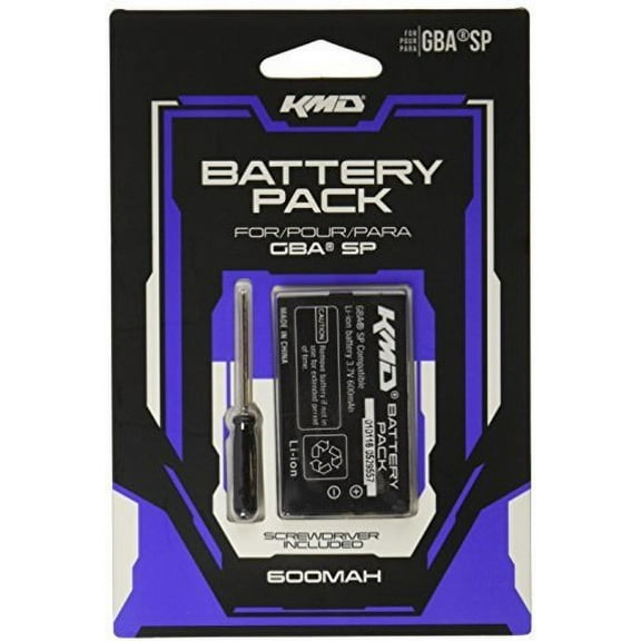 KMD Reghargable Lithum Ion Battery with Screwdriver for GameboyAdvance SP