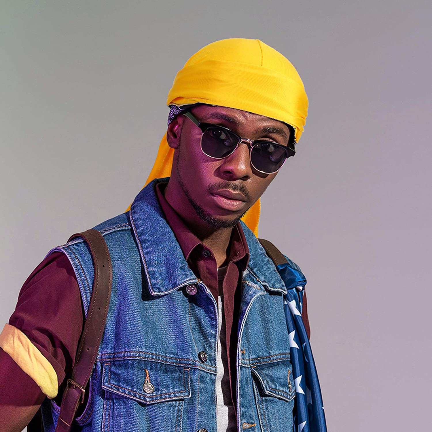 Soft Velvet Waves Durag Headwraps 