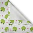 thumbnail image 6 of Ambesonne Romantic Valance & Curtain, Frog Faces and Hearts Art, 55"x24", Apple Green Pale Pink, 6 of 7