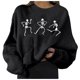 thumbnail image 1 of Sudadera informal con estampado sólido de manga larga con cuello redondo para mujer a la moda de Halloween Fridja  ghj987+1480, 1 of 5