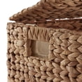 thumbnail image 6 of Casafield 2-Section Laundry Hamper with Lid and Removable Liner Bags - Cinnamon Brown, Woven Water Hyacinth Laundry Basket for Clothes, 6 of 7