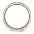 thumbnail image 2 of Titanium 8mm Yellow IP-plated Satin and Polished Checkered Band Size: 11; for Adults and Teens; for Women and Men, 2 of 6
