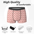 thumbnail image 2 of Men's Boxer Briefs, Light red scale bubble Soft Comfy Mens Underwear Boxer Briefs Breathable With Widen Waist, 2 of 7