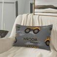 thumbnail image 5 of Picia Construction Machines Pattern Plush Pillow Case – Soft and Cozy Cushion Cover, Hypoallergenic Throw Pillow Case for Home Decor-16"x24", 5 of 6