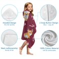 thumbnail image 7 of Christmas Corgi Hooded Bath Towel，50"x30" for Ages 3 To 12 Kids, Quick Dry Lightweight Soft Microfiber Hood Beach Towel Cover Up for Kids, 7 of 7