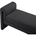 thumbnail image 4 of Pemberly Row Modern / Contemporary Black Finish Fabric Bench, 4 of 5