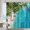 Tropical Beach, variant on Beach Shower Curtain, Turquoise Ocean Palm Tree Summer Bathroom Decor 72 x 72 Inch Polyester Fabric Waterproof Bath Curtain with 12 Hooks