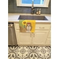 thumbnail image 2 of Summer Sunflowers Gold and White Shih Tzu Kitchen Towel, 2 of 5
