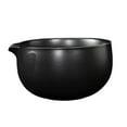 thumbnail image 1 of Cuenco de cerámica para matcha con pico, colección minimalista, adorno central Chawan Negro, 1 of 9