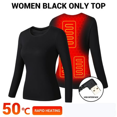 

Spogood Women Men USB Electric Heating Clothes Heated Underwear Warm Stomach for Winter Heated Underwear Unisex Underwear (10000mAH Power Supply Optional) For Birthday Christmas Gifts