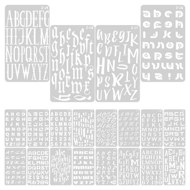 20 Sheets Stencil Vinyl Small Stencils for Crafts Reusable Letter Template