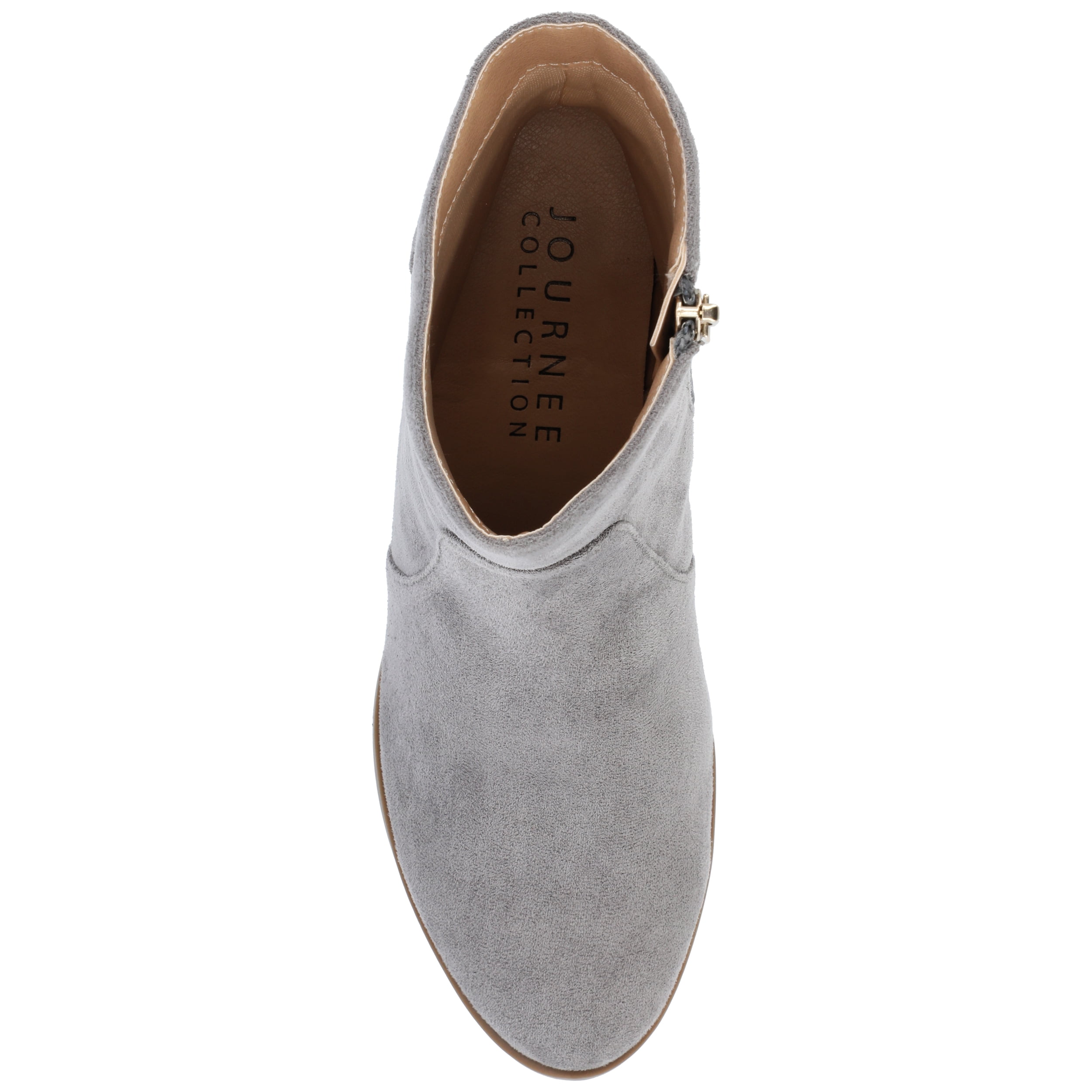 Journee Womens Hayven Stacked Block Heel Almond Toe Booties, Widths Available