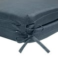 thumbnail image 3 of Outdoor Decor Urban Chic Solid Textured Print High Back Cushion 20 x 45 in Navy, 3 of 5