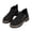 Black, variant on RotHome Womens Flats Ankle Boots Fashion Pointed Toe Side Zipper Low Chunky Heels Platform Retro Leather Booties Comfort Non-Slip Slip On Shoes