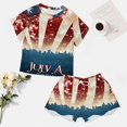 thumbnail image 4 of 4th of July Pajama Set for Women 2 Piece Sleepwear Loungewear Short Sleeve, 4 of 7