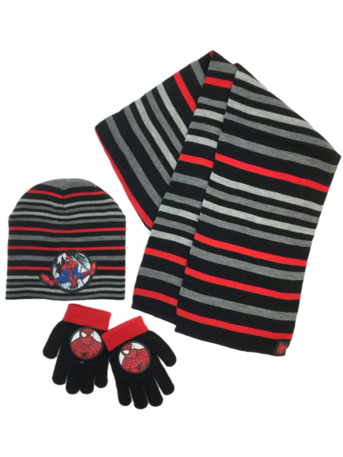 spiderman hat scarf and gloves set