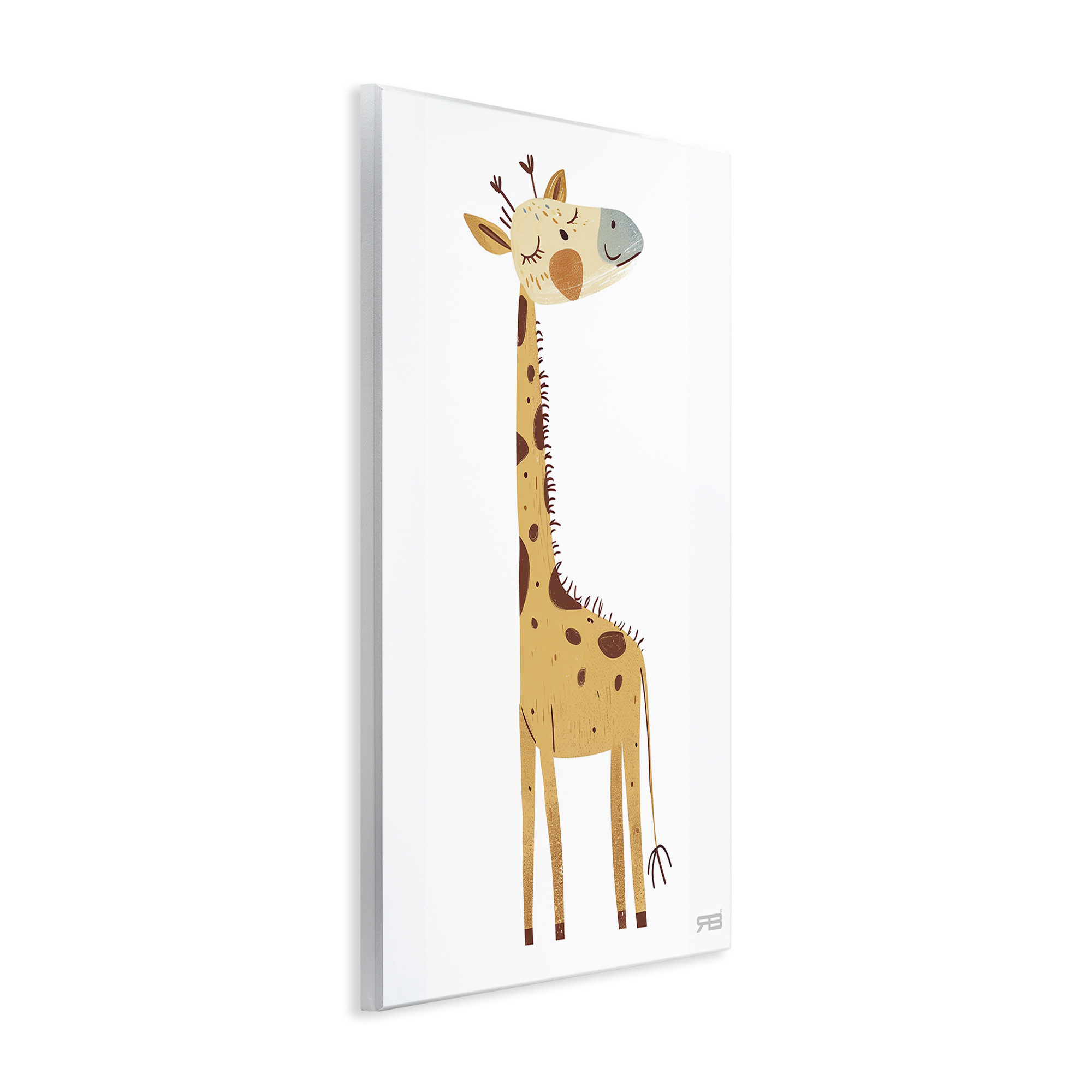 Stupell Industries Happy Giraffe Winking Animals & Insects Painting Unframed Art Print Wall Art, 10 x 15