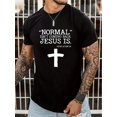 thumbnail image 1 of Men's Casual Cross Slightly Stretch Graphic Tee, Male Clothes For Summer, 1 of 4