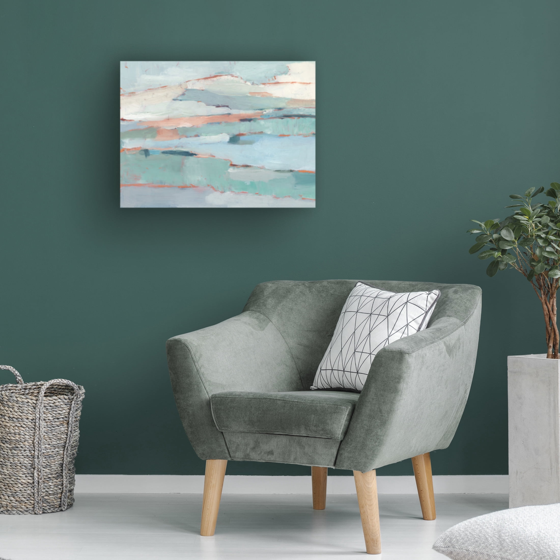 Canvas Wall Art - Ethan Harper 'Pastel River Valley I' Wall Art for Living Room, Bedroom, or Office Décor by Trademark Fine Art - 24 x 18 Inches
