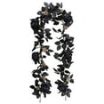thumbnail image 2 of Elegant Black Rose Vine Garland with Silk Flowers - Gothic Halloween Home Decor for Staircase, Doorway, Table Setting, Party Decoration, Mystical Autumn Theme Arrangement, 2 of 4