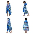 thumbnail image 4 of Kids Bathrobes Hooded Towels, Big Boys Girls Cartoon Hooded Wraps Beach Pool Bath Towel Poncho Cotton Towel, 30"x50", 3-12 Years, 4 of 6