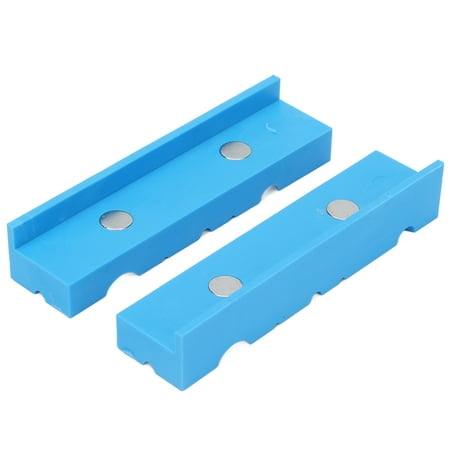 

2024 2Pcs Vise Jaw ABS 5.5in Magnetic Vice Protective Grooved Cover Pad Set Kit for Clamping