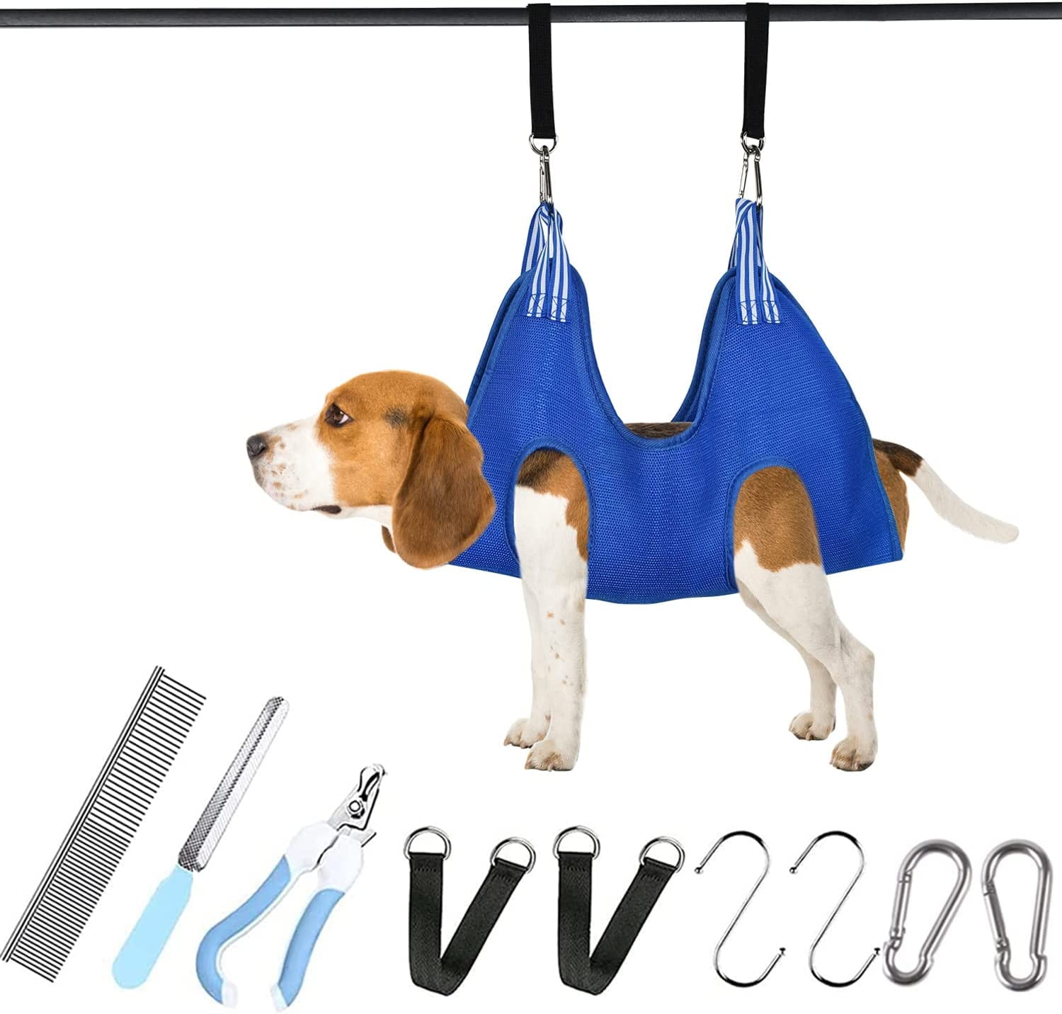 Pet Grooming Hammock Harness with Nail Clippers Pet Comb Dog Grooming