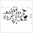 thumbnail image 3 of TERGAYEE Birds Trees Wall Sticker,DIY Removable Wall Art Decal Mural Peel and Stick Wallpaper for Bedroom,Farmhouse,Living Room and Decor Black, 3 of 5