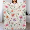 thumbnail image 4 of Floral Colorful Flower Blanket for Bed Throw Blanket for Women, Men And Kids Super Soft Plush Blanket Throw, Print Blanket, Blanket for Kids, 4 of 7