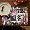 thumbnail image 4 of Pioneer Flower Floral Print Pattern Summer Placemats Table Placemats Set Of 6-Linen Kitchen Washable Placemats Table Mats 12x18 Inch Non-Slip Heat Resistant, 4 of 5