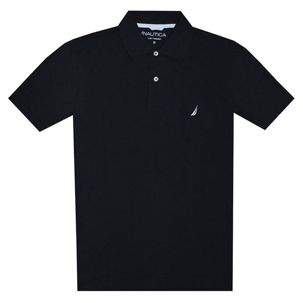 Nautica - Nautica NEW Black Mens Size Large L Slim-Fit Performance Polo ...