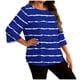 thumbnail image 3 of TaTaai Women's Gradient Print Long Sleeved T-shirt, Plus Size Round Neck Top, Lightweight Soft Design, All Seasons Wear, Casual Daily Party Work Dating Home Outfit Gift, 3 of 6
