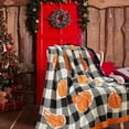 thumbnail image 2 of asddcavvf Sac Fall Blanket Orange Pumpkin Throw Blanket for Couch Ribbed Jacquard Soft Decorative Blanket Black White Checkered Pumpkin Throw Blankets for Halloween Fuzzy Soft Blankets Blanket Set 10, 2 of 4
