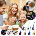 Wovilon Stainless Steel Spoon Guitar Spoon Coffee Stirring Spoon Ice