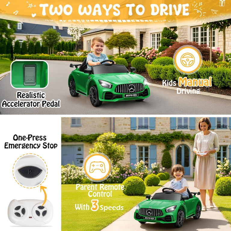 UBesGoo 12V Licensed Mercedes-Benz Electric Ride On Cars Toys for