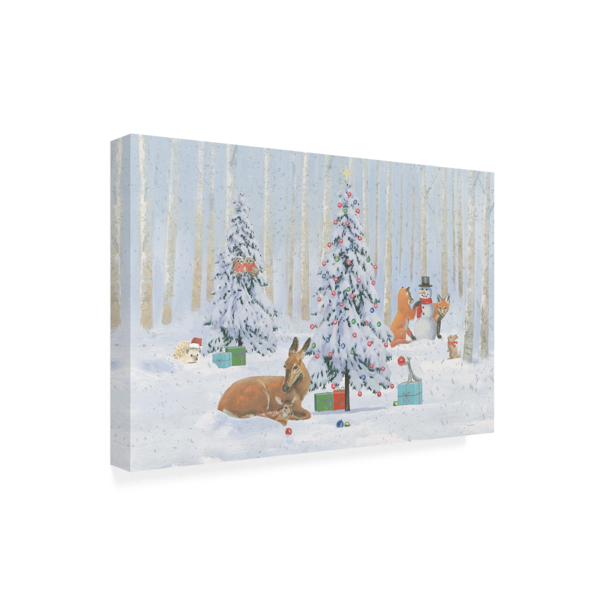 Trademark Fine Art 'Christmas Critters Bright I' Canvas Art by Emily Adams