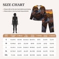 thumbnail image 4 of KLL Lizard With Sunglasses Sunset Print Women's Long Sleeve Pajamas with Pants Sleepwear Loungewear 2 Set-Small, 4 of 8