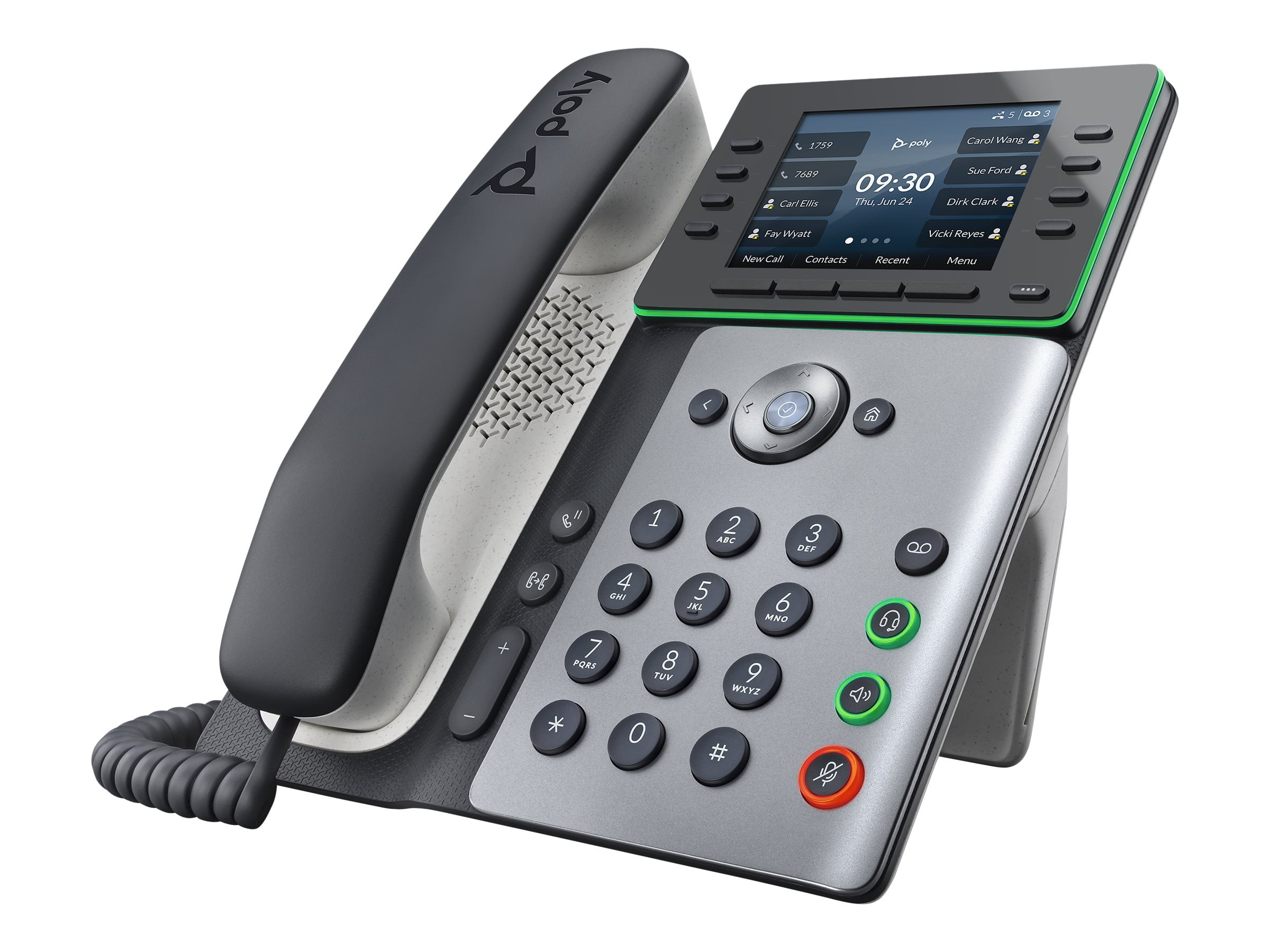 Poly Edge E350 VoIP phone with caller ID/call waiting 3way call