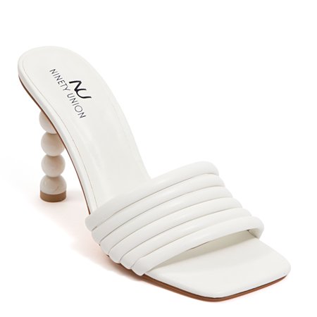 

Ninety Union France Tubular Open Toe Slide With A High Heels White 10