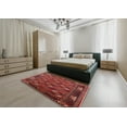 thumbnail image 5 of Ahgly Company Machine Washable Indoor Rectangle Industrial Modern Tomato Red Area Rugs, 7' x 9', 5 of 7