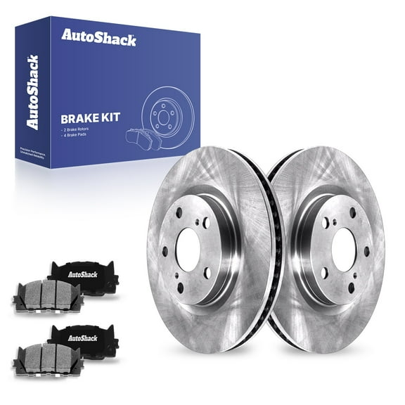 AutoShack 11.65" (296 mm) Front Vented Brake Rotors   Ceramic Brake Pads | Replacement for 2007-2017 Toyota Camry 2007-2018 Lexus ES350 2008-2018 Toyota Avalon 2013-2018 Lexus ES300h | 6-PC Brake Kit