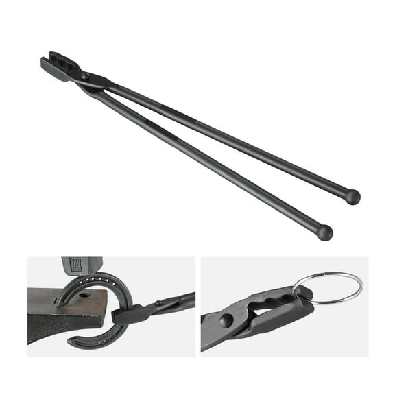KFFKFF Blacksmith Tongs 18” Wolf Jaw Tongs Carbon Steel Tongs A3 Steel Rivets